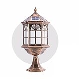 LEDライト ソーラーポストライティング現代コレクションエクステリア屋外ポストランタンコラムライト防水フェンスライトLEDキャストアルミ屋外ポスト照明インテリアピラーライトヤードライト（Φ30cm* 