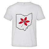 幼児用Ohio StateマップBuckeyeリーフwith Football soft-style高品質Tシャツ US サイズ: XL カラー: ホワイト