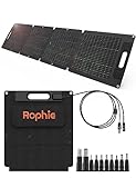 Rophie ソーラーパネル 100W 超軽量 フレキシブル ポータブルソーラーパネル キックスタンド付き 折りたたみ式ソーラーパネル MC