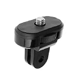 YAAAM プラスチック製 1/4ネジ 変換アダプター for GoPro規格 (1/4変換ワイド縦, 簡易プラスチックｘ１個)