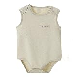 エルフ ベビー(Fairy Baby)楽しい夏ベビー袖なし ボディスーツ オーガニックコットン ノースリーブオール 73cm グリーン