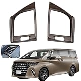 Glealcco 新型 アルファード/ヴェルファイア40系 に適合 アクセサリー サイド エアコン吹出し口パネルカバー 送風口パネルガーニッシュ 専用カスタム 内装パーツ (木目調ブラウン)