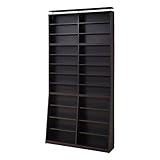 JJKプラン Sanchi 1cm単位で棚が調節できる本棚(上置き付き） 文庫本ラック 幅120cm 高さ240cm ダークブラウン YH-112HSET-DB