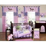 Pretty Pony Horse Children 's 3 Piece Full / Queen Girls寝具セット