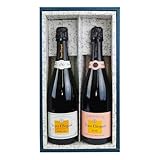 スローライフ スパークリング シャンパン ヴーヴクリコ ローズ ロゼ 750ml & ヴーヴクリコ ドゥミセック 750ml かぶせ箱入り 2本セット