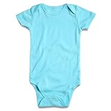 ロンパーボックス Romperinbox ベビー ロンパース ロンパース 半袖 前開き 男女兼用 ロンパース 新生児 綿100% (18～24ヶ月, 青緑)
