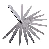 MoToNa ステンレス シックネスゲージ 隙間ゲージ ゲージ 厚さ 薄さ 測定用 0.02mm-1.0mm 長さ100mm 携帯便利　