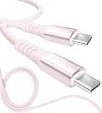 13カラー 4長さ PD急速 15W 60W 100W 100％シリコン 超高耐久 USB-A Type-C to Type-C【inklink Japan公式】充電ケーブル iPhone 充電コード USB-C 機器対応 急速充電 PC/パソコン/ノートパソコン/iPhone/iPad/Android (Type-C to Type-C PD100W, ピーチ, 1m)