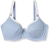 ネトゥル ベア天竺杢調ワイヤー入りブラジャー C80 杢ブルー 5214