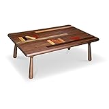 Takatatsu&amp;Co.(有)高松辰雄商店 Bottna ボッタナ 120 ウォールナット ヒーター無し ローテーブル 幅120×奥行80×高40cm 国産 日本産 タカタツ WOODPATTERN 本棚柄