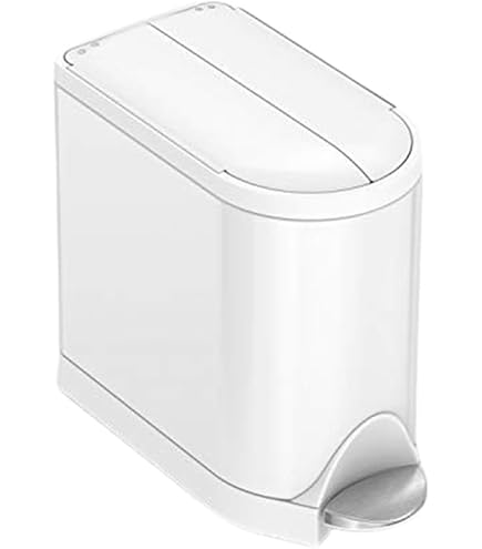Amazon｜simplehuman 小さなバスルームゴミ箱 蓋付き ステンレス