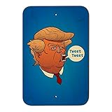 面白いドナルド・トランプ面Tweet TweetホームビジネスオフィスSign 6" x 9" SIGN.WOOD.9X6.Z000268_8