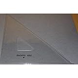 Pacific Arc Clear Acrylic Professional Triangle - 2045C-15cm - 45/45/90 Degree - Plain Edge