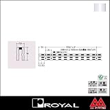 e-kanamono ロイヤル 棚柱 チャンネルサポート(シングル) ASF-10 600mm ホワイト