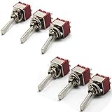 6個アンプ用DACロングフラットハンドル/アンプシャーシチューブ用トグルスイッチ