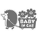 imoninn BABY in car ステッカー　【シンプル版】　No.62　花屋のハリさん　（シルバーメタリック）