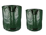 NKTM 落ち葉入れ 集草バッグ 落ち葉集め ゴミ袋 庭木や落ち葉の処理用 130L+250L
