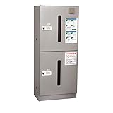 タンスのゲン 宅配ボックス 防滴仕様 荷物受け 郵便受け メカ式 ロック 防滴 高さ1280×幅550×奥行330mm シルバー 44800001 00