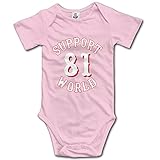 赤ちゃんのサポート81 World半袖Babysuit Baby Onesie for Boy Girl カラー: ピンク