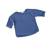 Plus Nao(プラスナオ) 長袖カットソー Tシャツ ロンT トップス 子供服 キッズ KIDS ベビー服 ベビーウェア シンプル 無地 定番 ベーシック ブルー 90