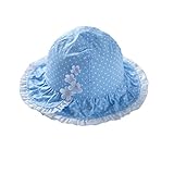 (よキーよ)Yokeeyo ベビー用ハット つば広 赤ちゃんキャップ サファリハット キッズ 帽子 子供サンバイザー フィッシャーマンハット ドット 水玉柄　女の子 男の子 男女児 紫外線 UVカット