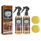 フロア用つや出し洗剤、Jakehoe Furniture Cleaner 100ml 多機能フロアクリーナー フロア用艶出し洗剤 汚れ落とし 強力フローリング洗剤 万能洗剤 木材 地板 家具 床 壁 フローリング スプレー (2本)