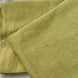 布地専門店 kijiya 高密度 ベルギー リネン 100％ 生地 幅114cm×長1m単位販売 遠州織物 やわらか仕上げ 麻100％ 布 k-rn5066 (17 マスタード)