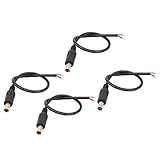 CCTVカメラ用DealMux 4個5.5x2.5mm DC電源ジャックオスケーブルコードワイヤーピグテール