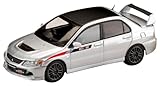 HJ64 1/64 三菱ランサーエボリューション 9 MR GSR JDMカスタム エンジンディスプレイモデル付 クールシルバーメタリック 完成品