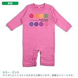 BabyChips カラフルダーツ(名入れ長袖ベビーロンパース) 80 ピンク