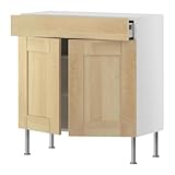 IKEA(イケア) FAKTUM イェデル バーチ 80x37 cm 79833579 ベースキャビネット/ 棚板/引き出し/扉2枚付、イェデル バーチ