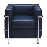 LC2グランコンフォール1人掛けソファ黒革（イタリア製）