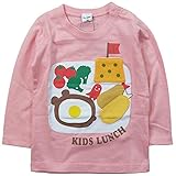 【秋冬春対応】 CHEEK ROOM(チイクルーム) 製品洗い加工済み42/2天竺お子様ランチ長袖Tシャツ 80cm/PK NO.B-480265