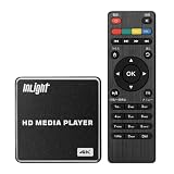 InLight 4Kメディアプレーヤー デジタルサイネージ 解像度4096*2160p @60fps USBメモリ microSDカード 外付けHDD対応 横縦表示切替可 写真 動画 音楽 オートプレイ HDMI RCA出力