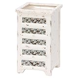 不二貿易 陶製 キャビネット 風 ポット ブルー 高さ24cm 33939