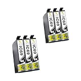 IC69 インク ブラック 黒 互換インクカートリッジ エプソン用 ICBK69×6 ICチップ付き 大容量タイプ 計6本 対応機種：PX-045A PX-046A PX-047A PX-105 PX-405A PX-435A PX-436A PX-437A PX-505F PX-535F