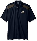 NCAAピッツバーグパンサーズメンズCTRロゴポロシャツ、Large、ネイビー/チャコール