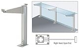 CRLサテン陽極酸化18 " Right Hand Open EndパーティションPost with Top Shelf – d995arh0e