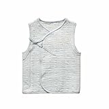 日本製　新生児ベビー用　防寒インナーベスト　サックス