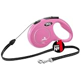 フレキシ (flexi) ニュークラシック コード S(12kg未満) 5m ピンク [犬用リード]
