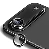 antalink 対応 iPhone 17 Air カメラ保護 カメラ保護カバー アルミ合金＋強化ガラス製 カメラフィルム 曇り防止 高透過率 黒縁取り 露出オーバー防止 指紋防止 自動吸着 気泡ゼロ 対応 いphone 17 Air レンズカバー 【2枚セット】 (スペースブラック)