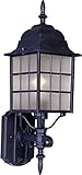 Maxim Lighting 1050BK One Light Glass Wall Lantern, Black [並行輸入品]