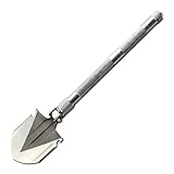 サバイバルキャンプ屋外シルバーに適した多機能折りたたみシャベルコンパクトタクティカル掘削2mmのシャベルヘッド