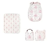 ソレイアード SOULEIADO モンヌヌース ピンク 6重ガーゼケット＋スリーパー+クリップ&ハンカチスタイ