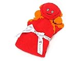 (カシウェア)kashwere KASHWERE KREATURES ベビーミニブランケット かに Crab Blanket kk-60-15-212 Bright red crab w/orange