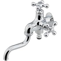 Amazon | カクダイ 【704-311-CH】 双口自在水栓 水栓金具 単水