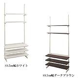 突っ張り薄型TVラック　幅119.5cm (ホワイト)