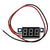 SODIAL(R) ミニ LED電圧計ディスプレイ　バックライトブルー　17ボルト