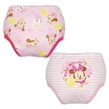 ディズニー【 Disney】ヒップにミニーキャラクター防水加工４層トレーニングパンツ２枚組90cm:95cm (95cm)