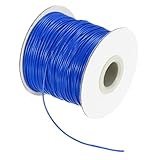 uxcell ワックスコード 1mm ワックス糸 87ヤード 80m ワックスストリング レザーコード ブレスレット作り ネックレス ビーズ細工 宝石作り DIYクラフト用 (明るい青)